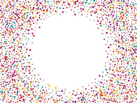 Rainbow Festival Circle Texture. Green Invitation Rain Card. Independence Illustration. Fun Green Card.のイラスト素材