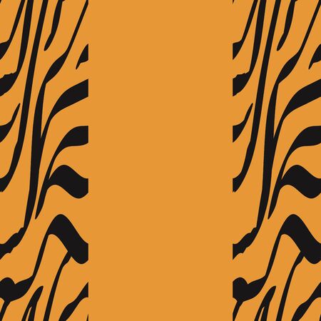 Imitation Zebra Hair Fashion Vector Seamless Pattern. Abstract Watercolor Tiger Skin Camouflage Style. Bronze Jaguar Spots Savannah  Illustration. Caramel Aquarelle Animal Fur.のイラスト素材