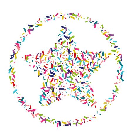 Color Decoration Splash Texture. Splash Illustration. Confetti Independence Illustration. Rainbow Festival Illustration.のイラスト素材