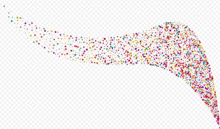 Magic Rain Carnaval Transparent Background. Rainbow Transparent Round Invitation. Top Postcard. Colorful Effect Pattern.のイラスト素材