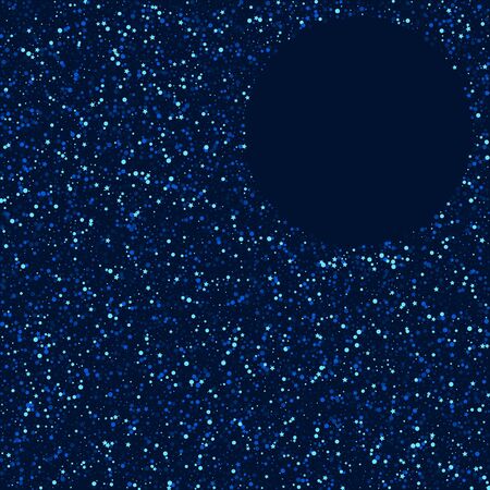 Blue Glamour Graphic Glow Wallpaper. Silver Elegant Space Border. Sky Vector Banner. Dark Shimmer Star Background.のイラスト素材