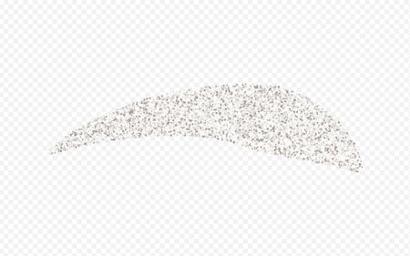 Silver Shine Anniversary Transparent Background. Isolated Confetti Design. White Sparkle Rich Illustration. Dot Art Card.のイラスト素材