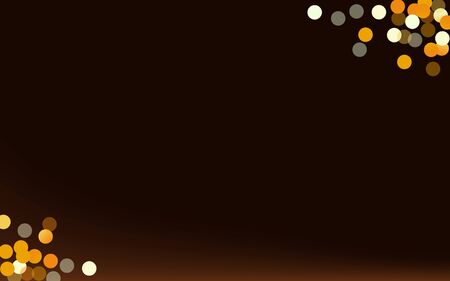 Gold Sequin Paper Brown Dark Background. Festive Dust Backdrop. Golden Polka Transparent Banner. Splash Abstract Pattern.のイラスト素材