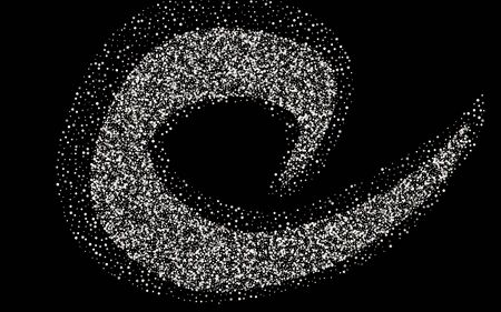 White Glow Vector Black Background. Happy Polka Texture. Silver Circle Transparent Backdrop. Rain Golden Invitation.のイラスト素材