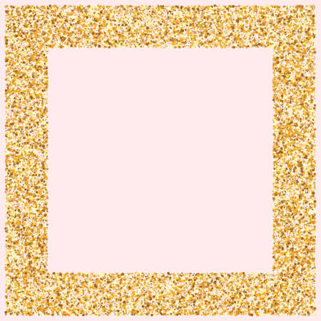 Yellow Polka Christmas Pink Background. Falling Glow Texture. Golden Splash Vector Card. Dust Light Design.のイラスト素材