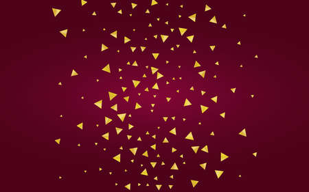 Gold Triangle Luxury Burgundy Background. Transparent Rain Illustration. Golden Sparkle Paper Card....