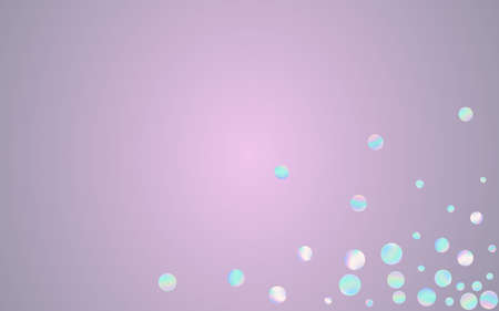 Holographic Splash Fun Blue Background. Rainbow Decoration Dot Invitation. Abstract Illustration....