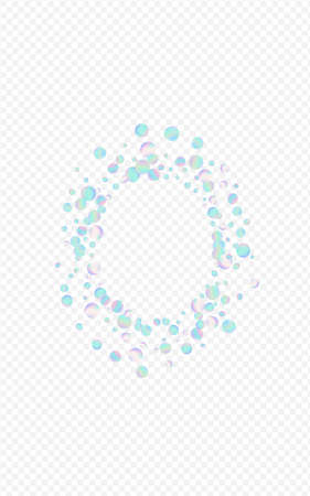 Rainbow Rain Abstract Transparent Background. Unicorn Effect Polka Banner. Decoration Design. Colored Carnaval Invitation.のイラスト素材