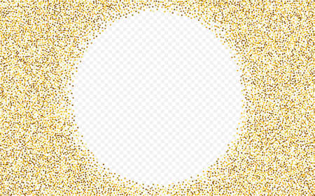 Golden Confetti Bright Transparent Background. Falling Sequin Wallpaper. Yellow Glow Transparent Banner. Sparkle Vector Texture.のイラスト素材