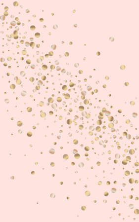 Yellow Round Shiny Pink Background. Art Rain Design. Gold Circle Rich Invitation. Dust Abstract Texture.のイラスト素材