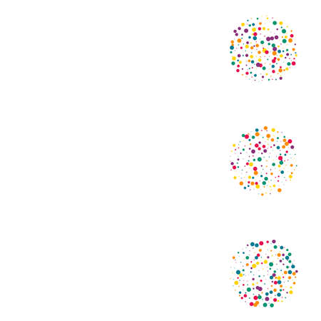 Green Dot Flying White Background. FallingFestive Shine Postcard. Effect Circle Invitation. Yellow Round Invitation Illustration.のイラスト素材