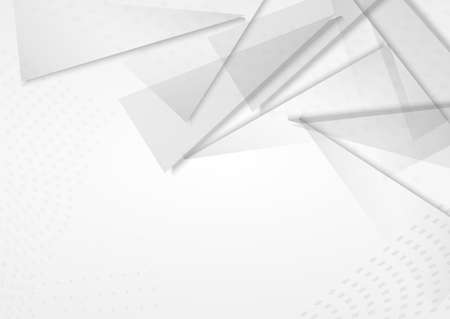 Light Triangle Business Vector Gray Background. Creative Pattern. White Minimalist Shapes Cover. Graphic Brochure.のイラスト素材