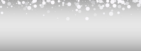 Light Snowfall Vector Silver Panoramic Background. Xmas Snowflake Card. Winter Sky Design. New Blizzard Texture.のイラスト素材