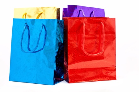 gift colorful shopping bags の写真素材
