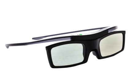 3d glasses, active, isolated over whiteの写真素材