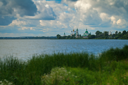 Spaso-Yakovlevsky Monastery on the lake Nero, blurred tilt shift effectの写真素材
