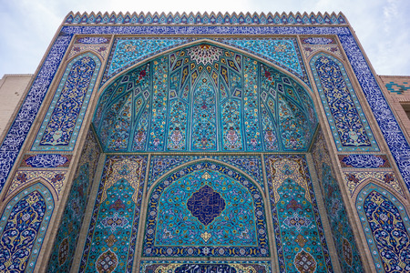 ornament of a mosque in Yazd, Iran
