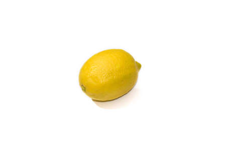 One fresh lemon isolated over white backgroundの写真素材