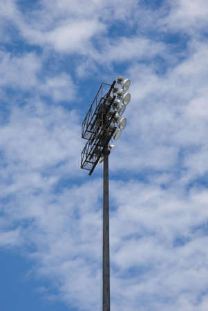 Stadium illumination - a very powerfull source of light during night time!の写真素材