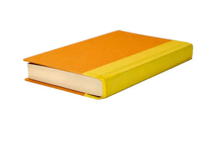 Orange book isolated over white - lots of space for text and imagesの写真素材