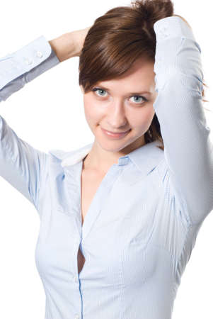 Lifestyle picture of one young womanの写真素材