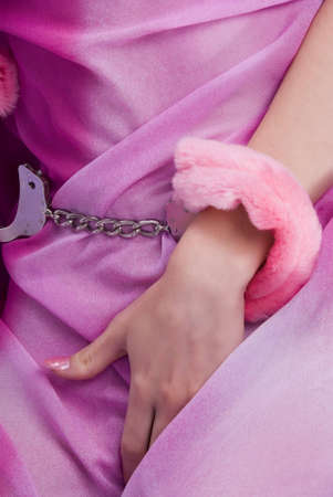 Close-up of young woman masturbatingの写真素材