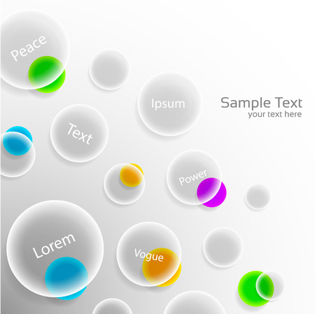 Abstract background with bubbles circles vector illustrationのイラスト素材