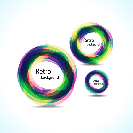 Vintage trendy background banners, bubbles vectorのイラスト素材