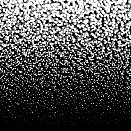 Falling Snow on the black Background. Christmas Holiday Background. New Year Background, Vector Illustrationのイラスト素材