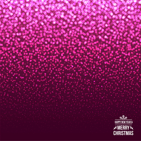 Falling Snow on the Pink Background. Christmas Holiday Background. New Year Background, Vector Illustrationのイラスト素材