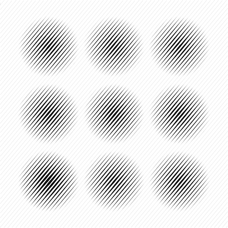 Set of Abstract halftone dotted circles, vector illustration.のイラスト素材