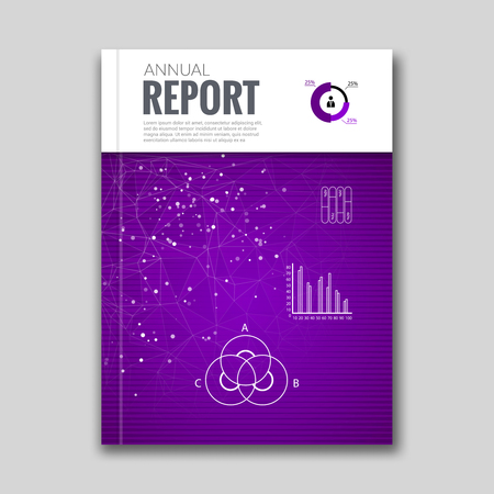 Cover Report Business Colorful lilac Triangle Polygonal Geometric pattern Design Background のイラスト素材
