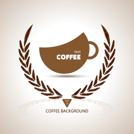 Coffee cup shape, cafe menu, coffee house menu design templateのイラスト素材