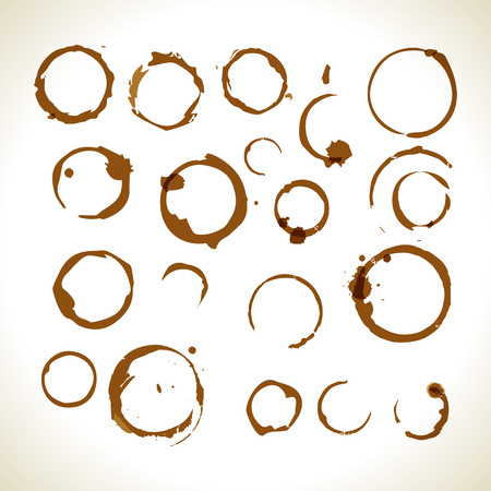 Coffee Stain, Isolated, Vector Illustration  design templateのイラスト素材
