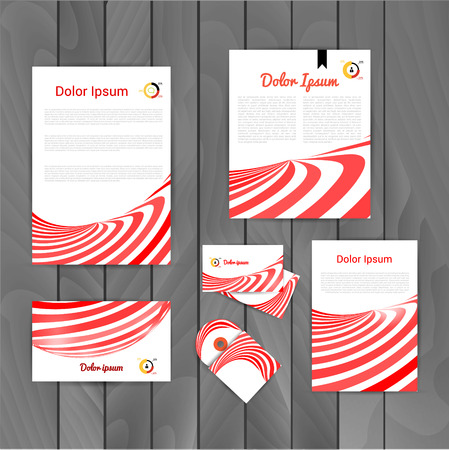 Corporate brand Business identity design Template Layout. Letter, Letterhead, Folder, card. Vector company triangle style branding design layout. Brand id theme.のイラスト素材