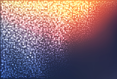 Abstract light effects. Sparkle light particles glowing on dark.のイラスト素材