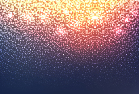 Abstract light effects. Sparkle light particles glowing on dark.のイラスト素材