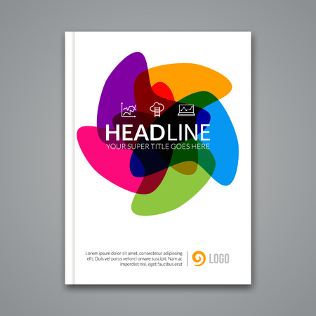 Vector Poster Flyer Template. Abstract colorful Background for Business Flyers, Posters and Placards. Brochure tamplate.の写真素材