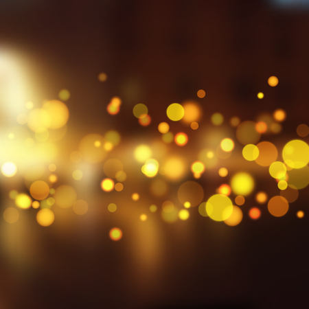 Blurred nature landscape with bokeh lights effect.のイラスト素材