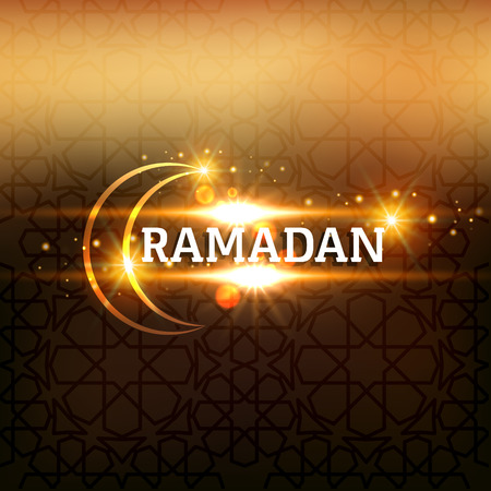 Ramadan arabic islamic lettering dark glowing background.のイラスト素材