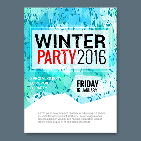 Business design with fresh cold color background. Cover Magazine, report template vector illustration.のイラスト素材