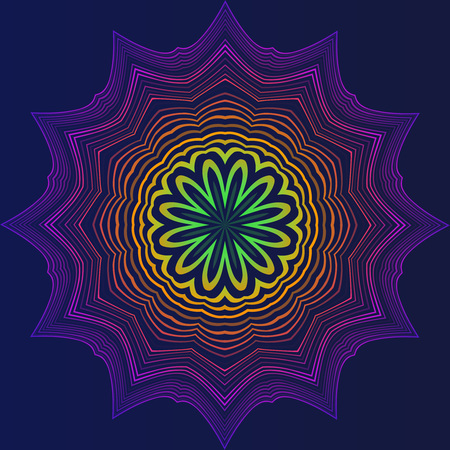 Abstract flower, floral element hand drawn design element, vector illustartion.のイラスト素材