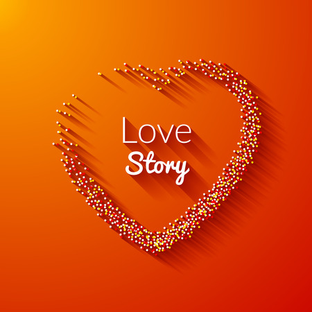 Valentine Dot Background with Heart shape. Love story. Happy Valentine Day Holiday background.のイラスト素材