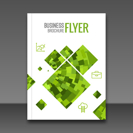 Business report design, flyer template, background. Brochure Cover flyer template mockup layout, vector.の写真素材