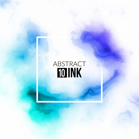 Abstract vector ink splash. Liquid blurred smoke colorful paint background.のイラスト素材