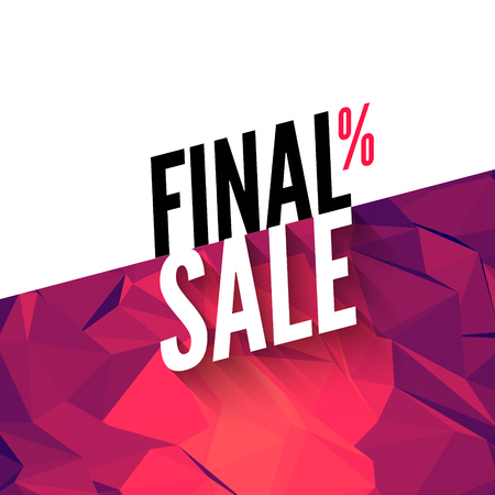 Final sale vector banner background. Promotional marketing poster. Final sale background for market shop store.のイラスト素材