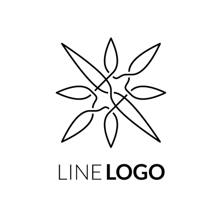 Line art vector logo icon concept for design.のイラスト素材