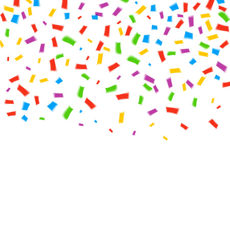 Colorful Confetti isolated on white. Confetti explosion.のイラスト素材