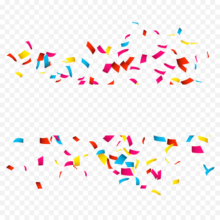 Colorful Confetti isolated on white. Confetti explosion.のイラスト素材