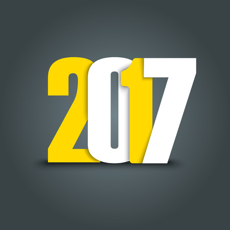 New Year 2017 poster design template. New year bannerのイラスト素材